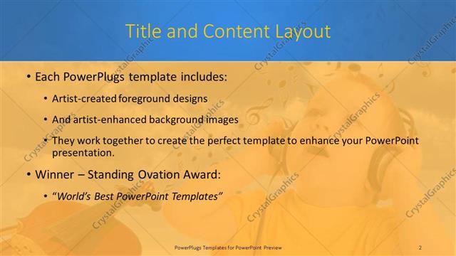 Title and Content presentation slide layout