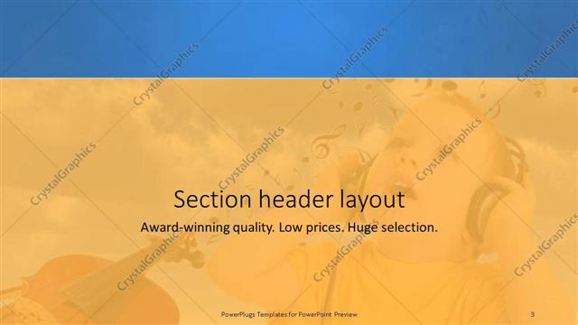 Section Header presentation slide layout