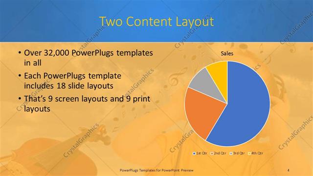 Two Content presentation slide layout