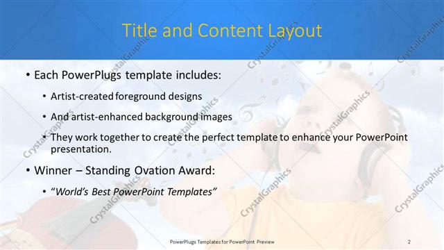 Title and Content presentation slide layout