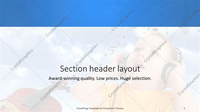 Section Header presentation slide layout