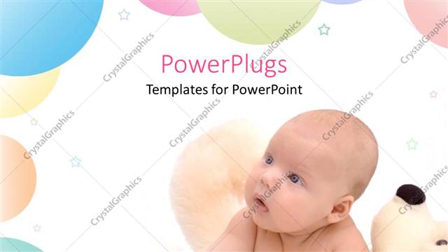  Presentation with balloons - A kid looking towards the balloons and the stars