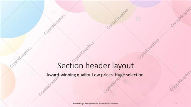 Section Header presentation slide layout