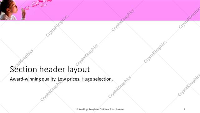 Section Header presentation slide layout