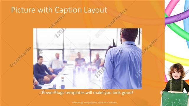 Picture with Caption presentation slide layout