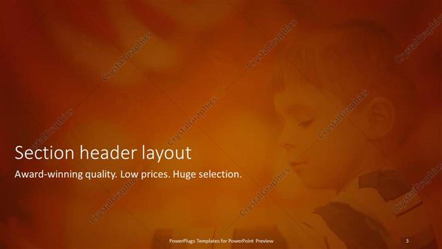 Section Header presentation slide layout