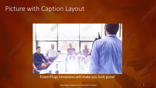 Picture with Caption presentation slide layout