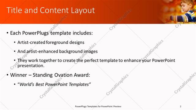 Title and Content presentation slide layout