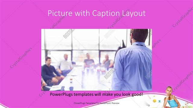 Picture with Caption presentation slide layout
