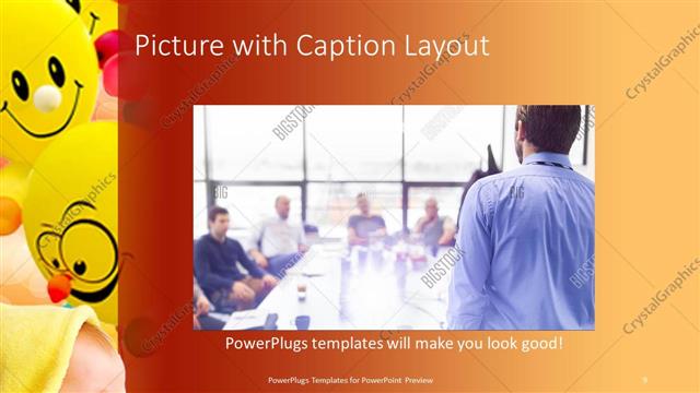 Picture with Caption presentation slide layout