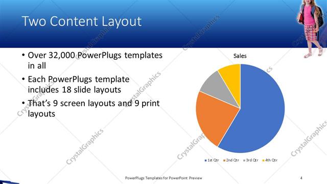 Two Content presentation slide layout