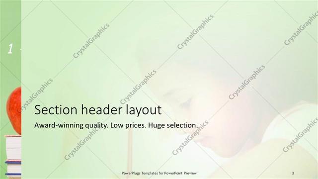 Section Header presentation slide layout