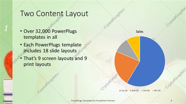 Two Content presentation slide layout