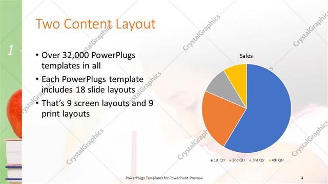 Two Content presentation slide layout