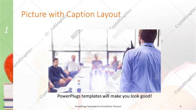 Picture with Caption presentation slide layout