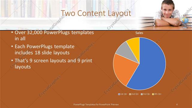 Two Content presentation slide layout