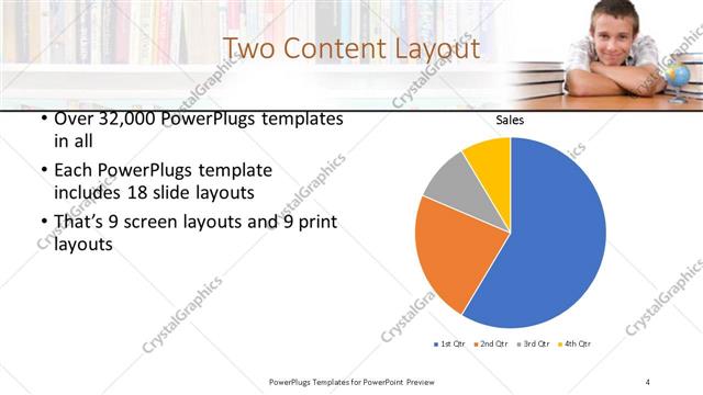 Two Content presentation slide layout