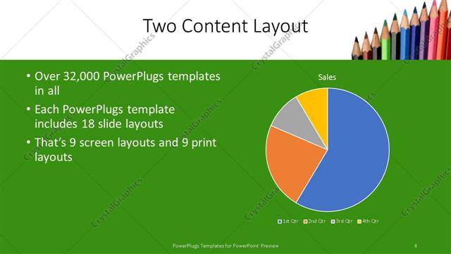 Two Content presentation slide layout