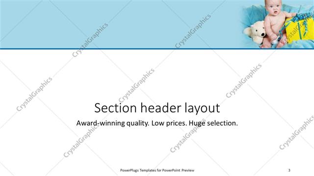 Section Header presentation slide layout