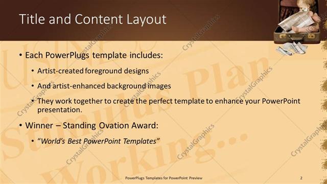 Title and Content presentation slide layout