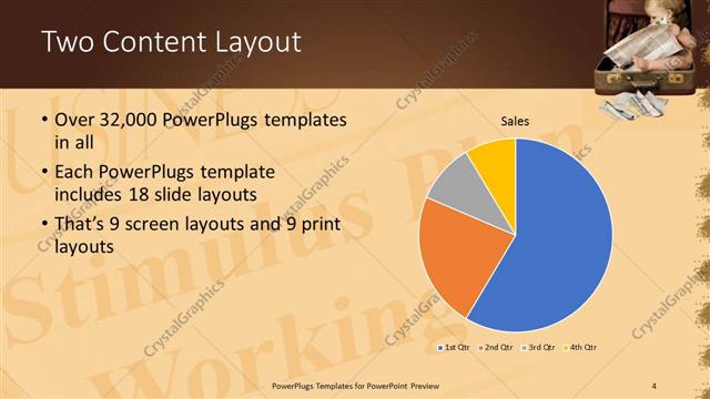 Two Content presentation slide layout