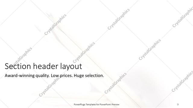 Section Header presentation slide layout