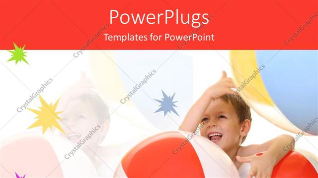  Presentation with stars - A kid playing with the ball and stars in the background