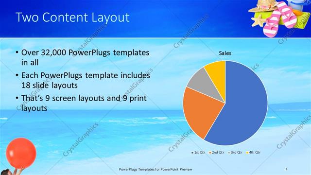 Two Content presentation slide layout