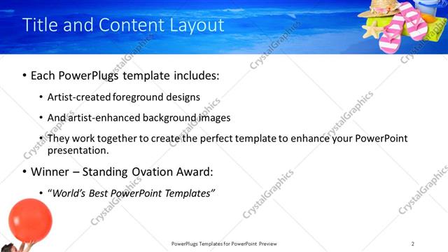 Title and Content presentation slide layout