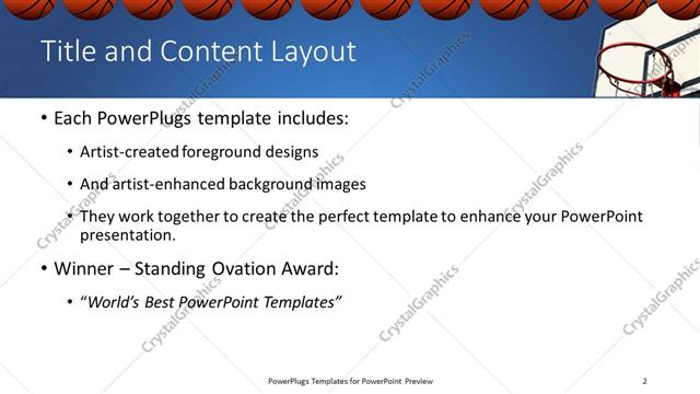 Title and Content presentation slide layout
