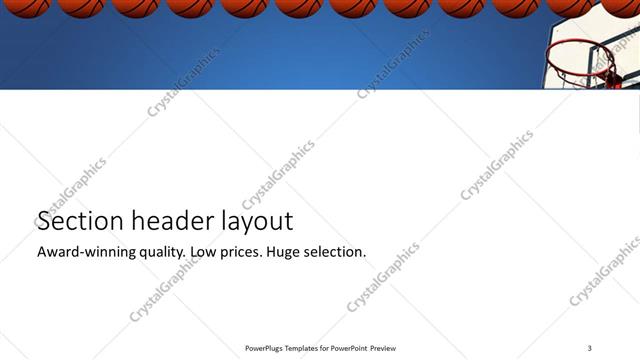 Section Header presentation slide layout