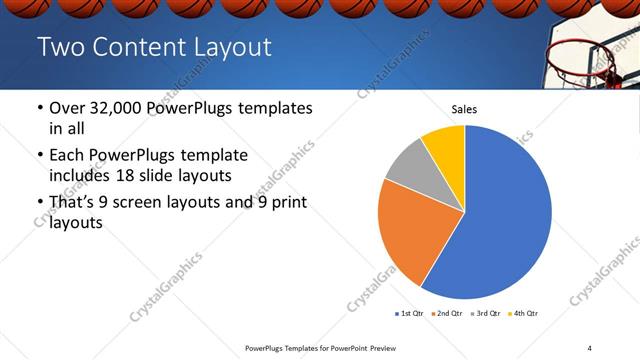 Two Content presentation slide layout