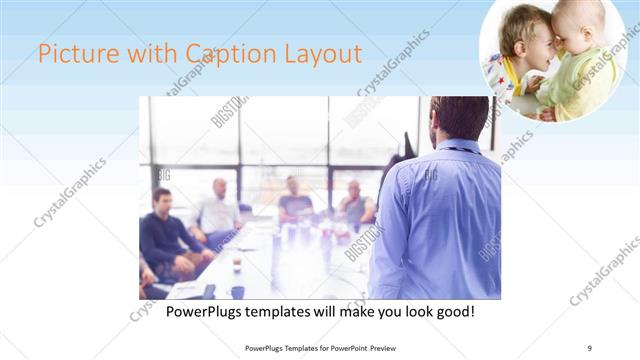 Picture with Caption presentation slide layout