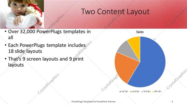 Two Content presentation slide layout