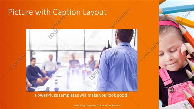 Picture with Caption presentation slide layout