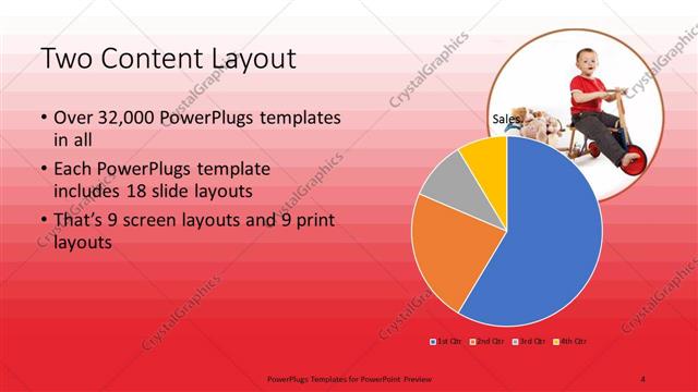 Two Content presentation slide layout