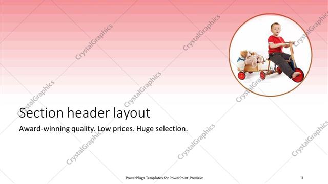 Section Header presentation slide layout