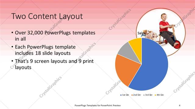Two Content presentation slide layout