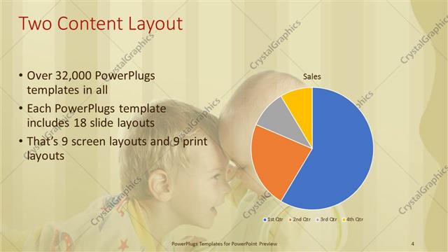 Two Content presentation slide layout