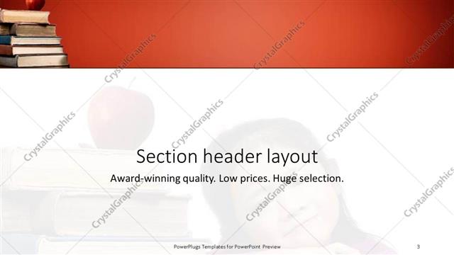 Section Header presentation slide layout