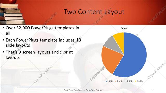 Two Content presentation slide layout