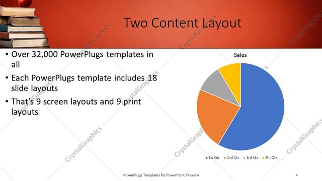 Two Content presentation slide layout