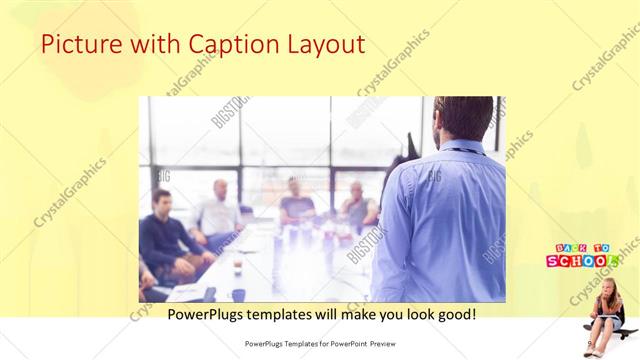Picture with Caption presentation slide layout