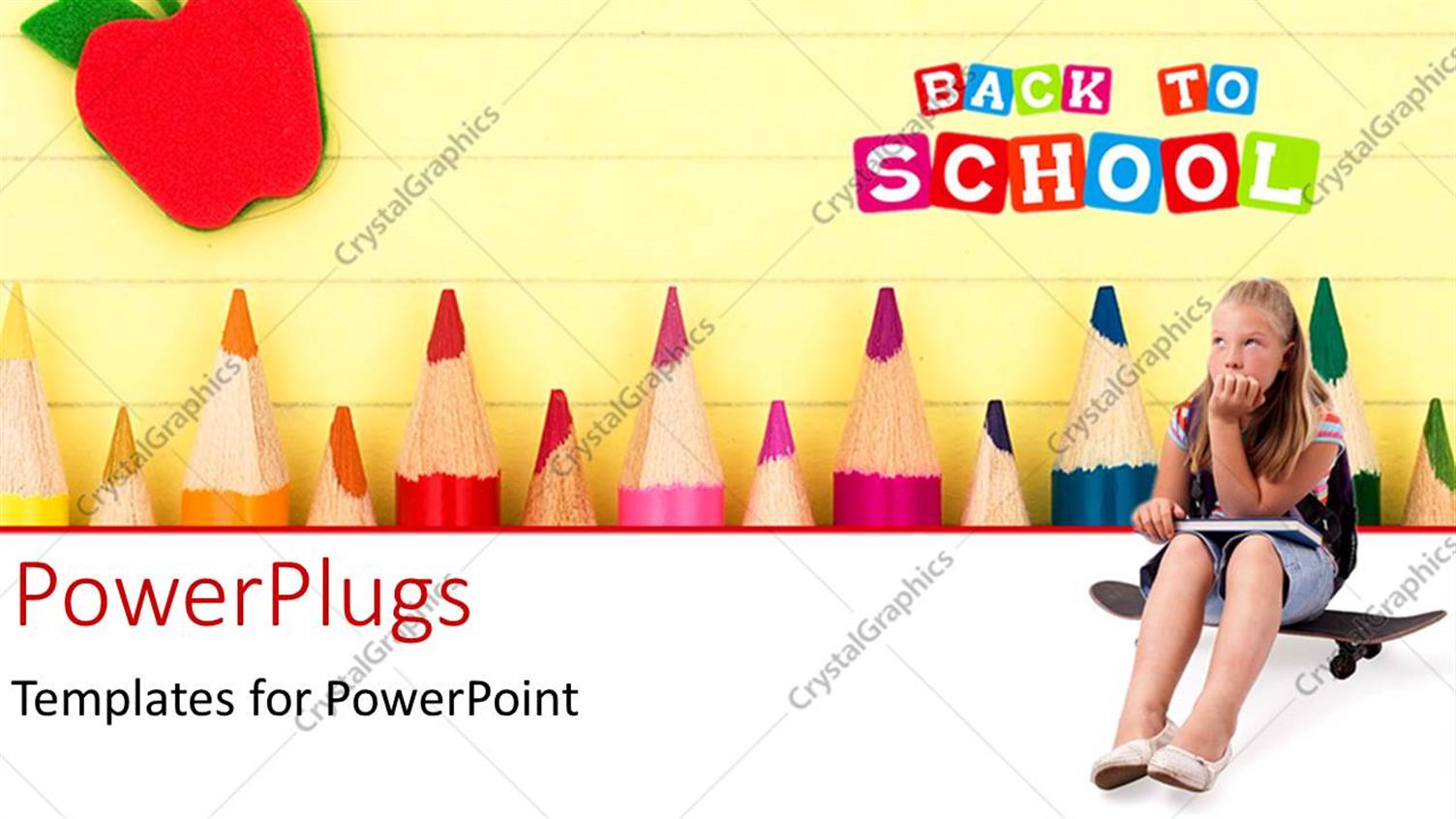 Featuring Kid on Skateboard with Back to School Theme