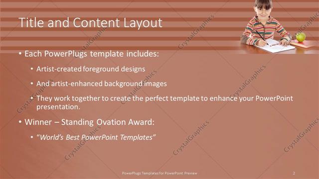 Title and Content presentation slide layout