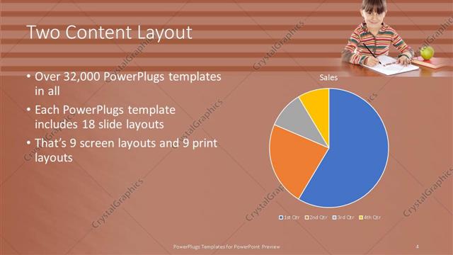 Two Content presentation slide layout