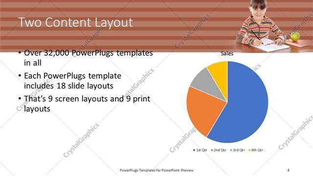 Two Content presentation slide layout