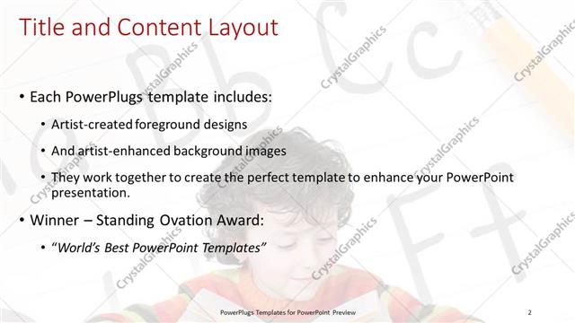 Title and Content presentation slide layout