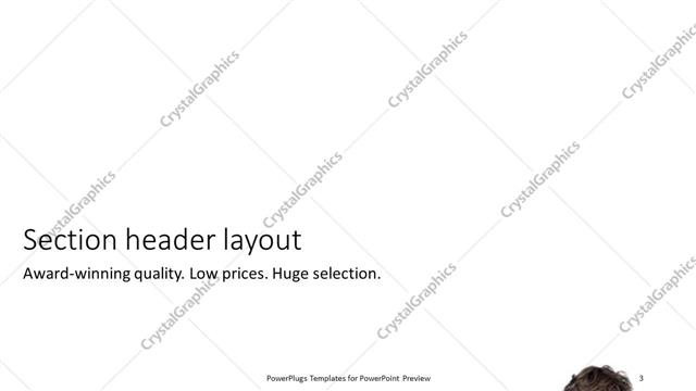 Section Header presentation slide layout