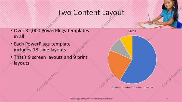 Two Content presentation slide layout